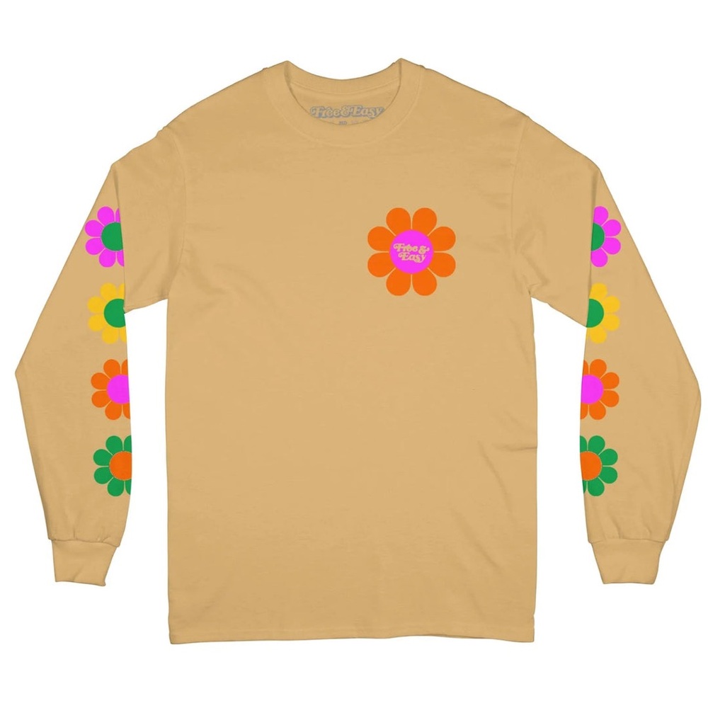 Free & Easy flower power long sleeve tee